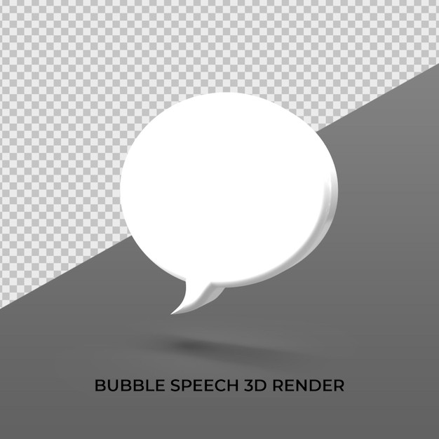 discurso de burbuja png transparente 3d render