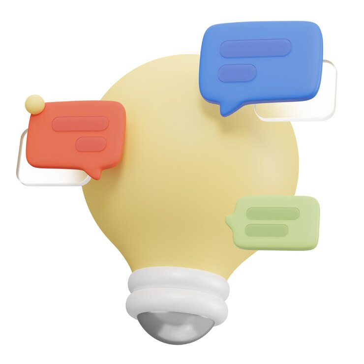 PSD discusión pensando icono 3d para diseño gráfico