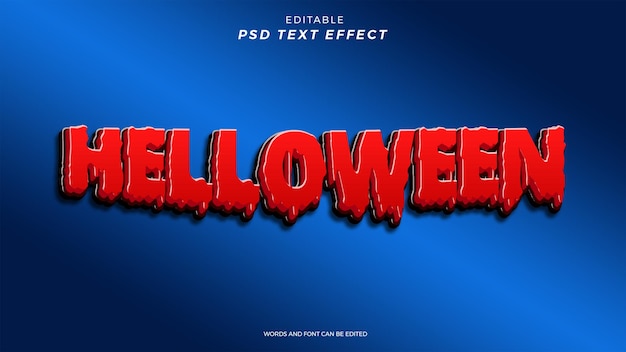 DISEÑO EDITABLE DE EFECTO DE TEXTO DE HELLOWEEN