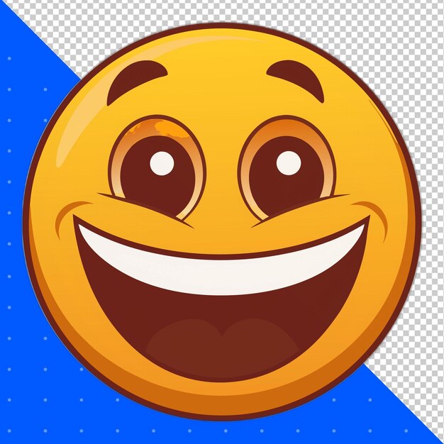 Disegnato a mano dell'illustrazione emoji Smilimg su sfondo trasparente PNG