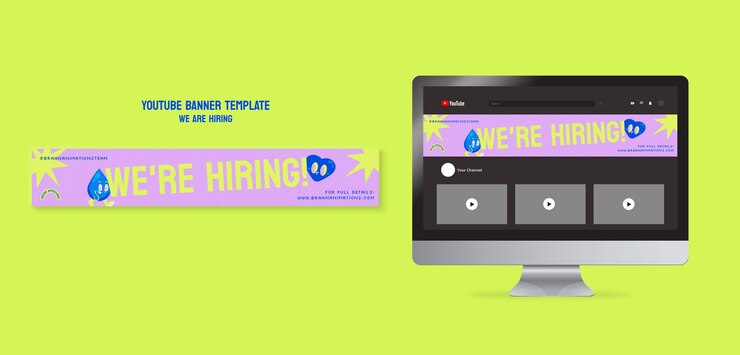 PSD disegnato a mano stiamo assumendo il modello di banner di youtube