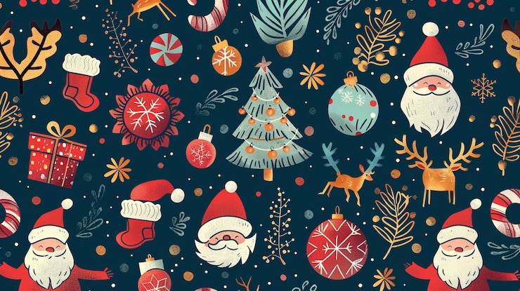 PSD disegni festivi realistici di natale luci regali baubles cartellini disegni e sfondi festivi