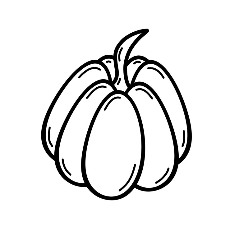 PSD disegno a raster del contorno della zucca