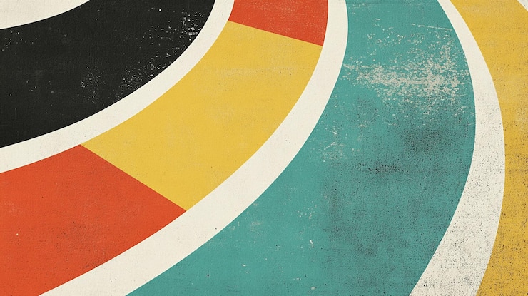 PSD disegno a vortice astratto con consistenza vintage e colori vivaci