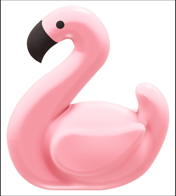 Disegno animato Pink Flamingo Pool Float 3D