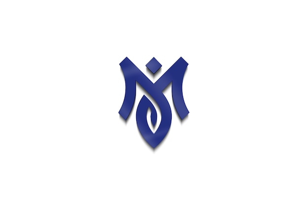Disegno astratto del logo blu