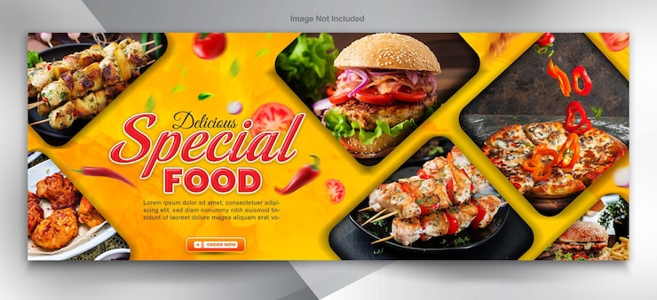 PSD disegno del banner di delicious special food