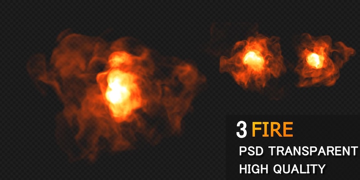 PSD disegno del fuoco su sfondo