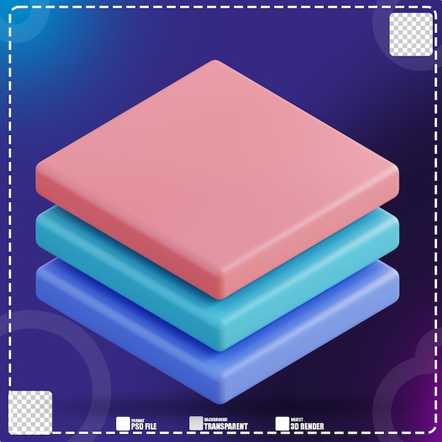 disegno del livello di illustrazione 3d