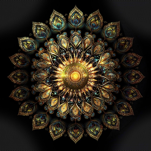 Disegno del mandala dorato