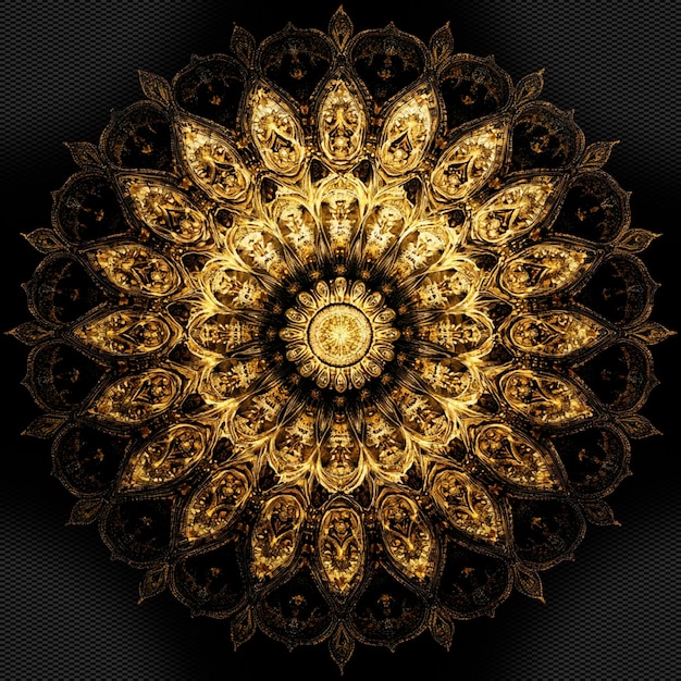 Disegno del mandala dorato