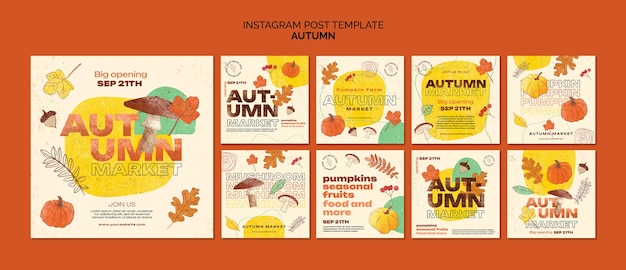 Disegno del modello autunnale disegnato a mano