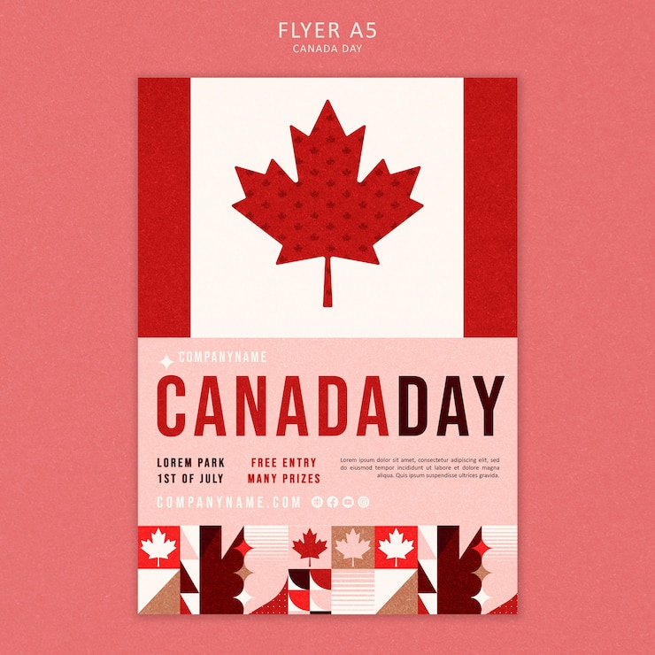 PSD disegno del modello del giorno del canada