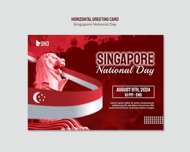 Disegno del modello della giornata nazionale di Singapore