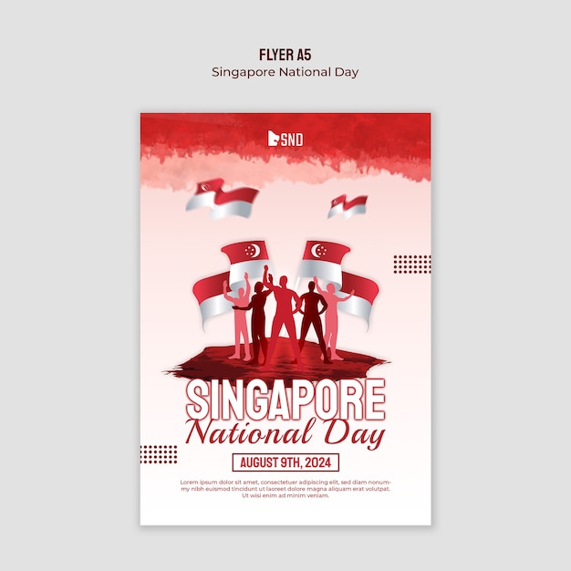 Disegno del modello della giornata nazionale di Singapore