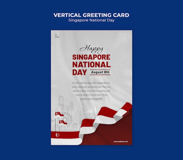 Disegno del modello della giornata nazionale di Singapore
