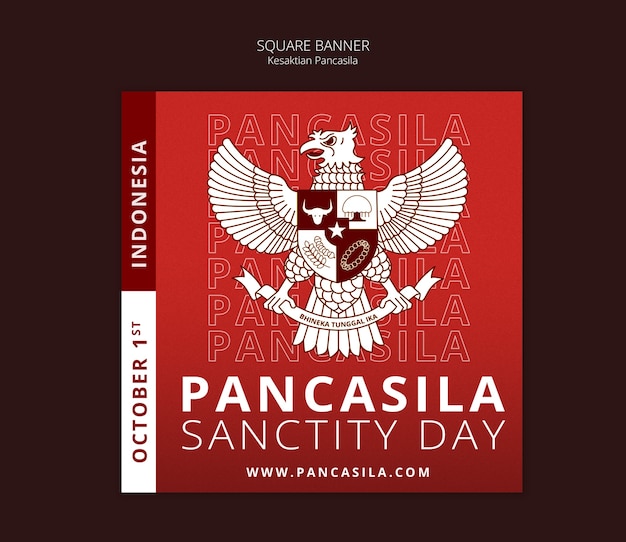 Disegno del modello di banner di Kesaktian pancasila