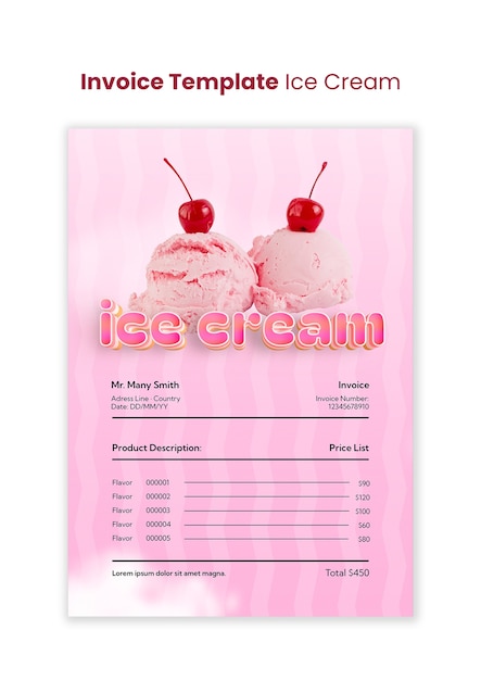 Disegno del modello di gelato