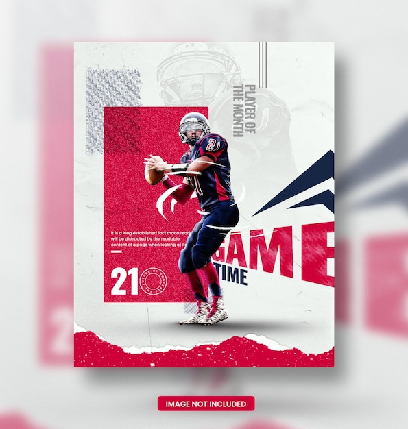 Disegno del modello di poster di sport di football americano