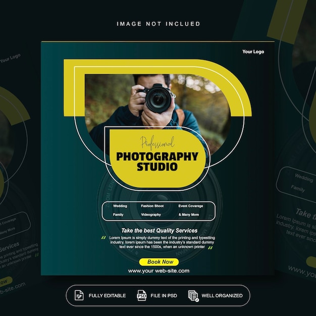 Disegno del modello di volantino fotografico