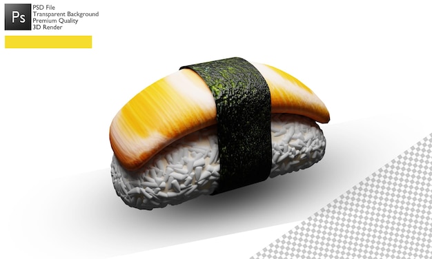 disegno dell'illustrazione del sushi 3d