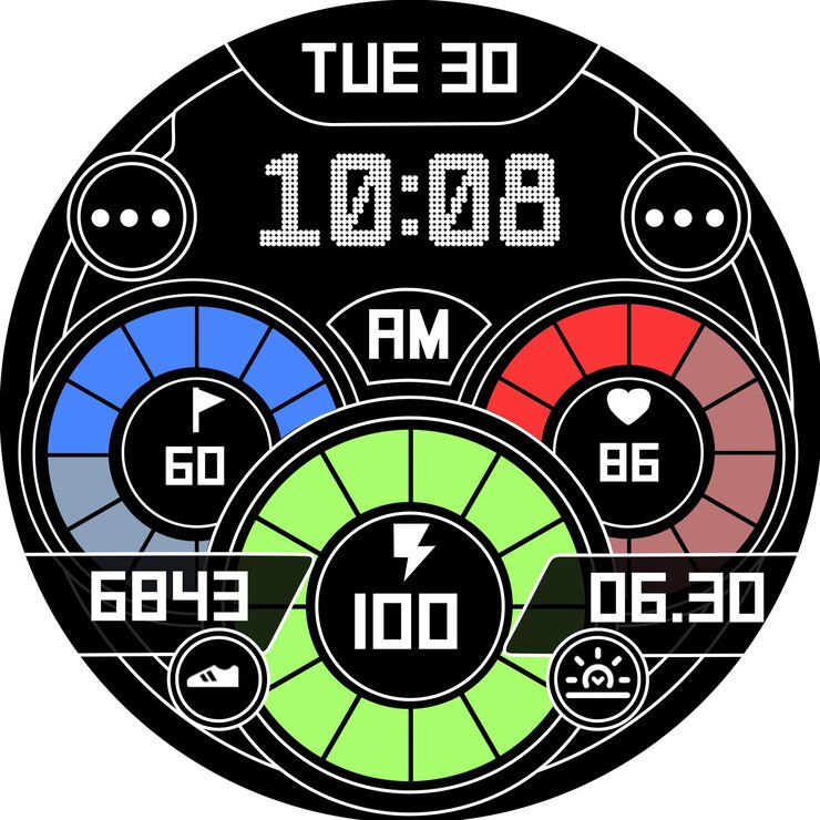 PSD disegno della faccia dell'orologio 4.