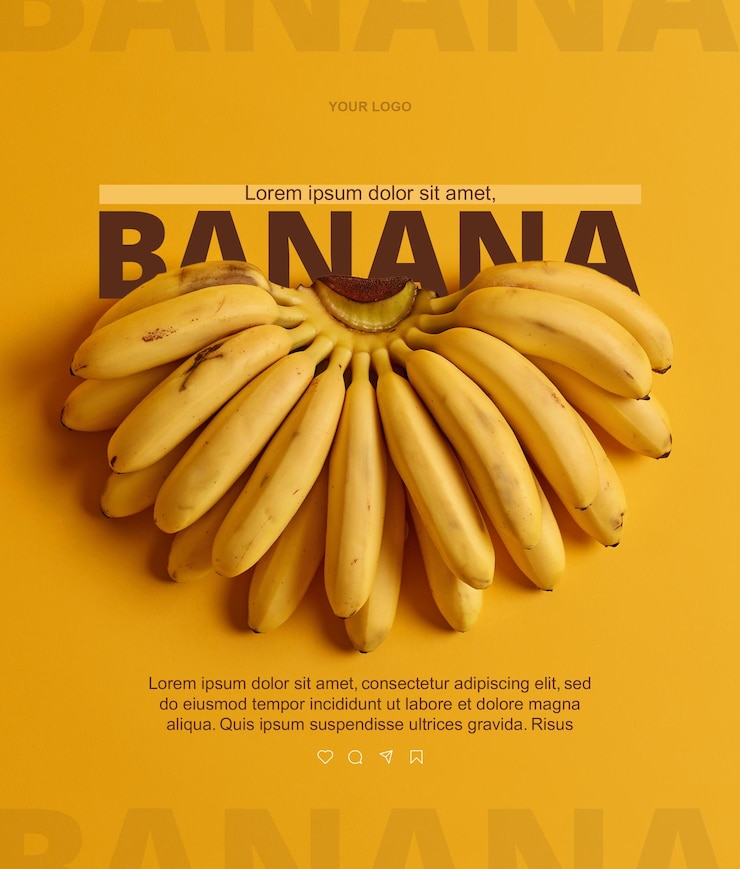 PSD disegno di banana post