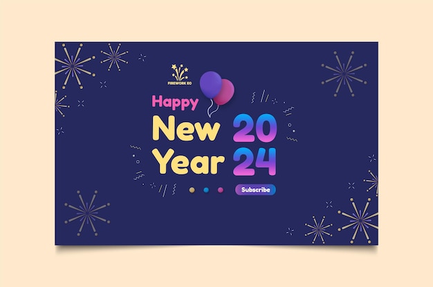 Disegno di banner per il Buon Anno