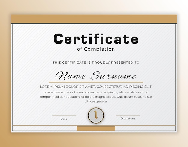 Disegno di base del certificato PSD
