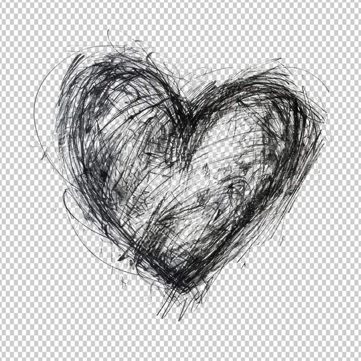 PSD disegno di cuore in png