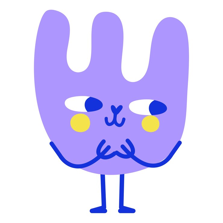 PSD disegno di icone di personaggi divertenti