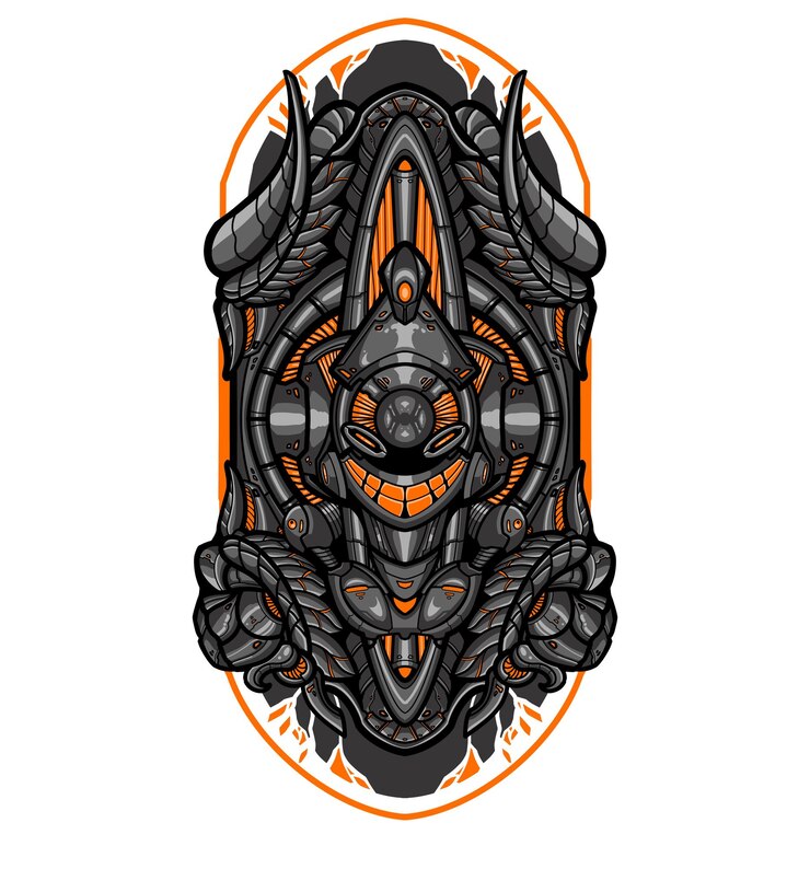PSD disegno di illustrazione del tatuaggio psd