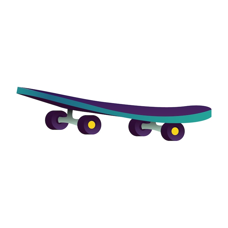PSD disegno di illustrazione di skateboard