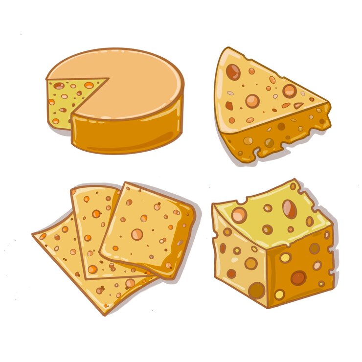 PSD disegno di illustrazione vettoriale cheeseslice