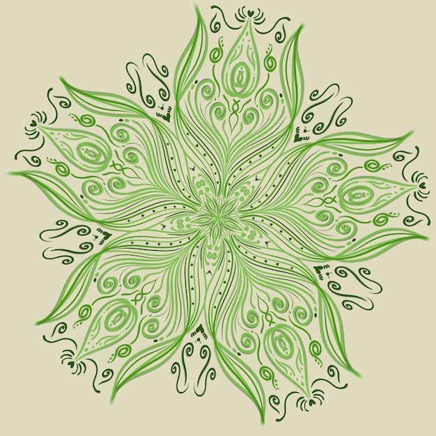 Disegno di mandala verde