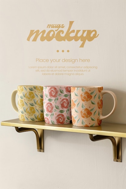 Disegno di mock-up di tazza da tè o da caffè