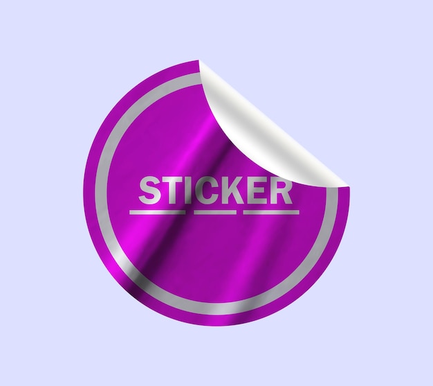 Disegno di mockup di adesivo rosa