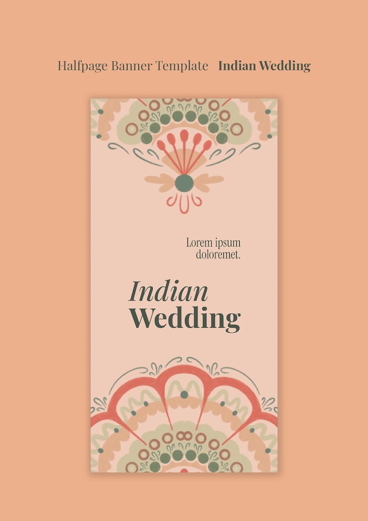 PSD disegno di modelli per matrimoni indiani