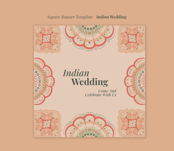 PSD disegno di modelli per matrimoni indiani