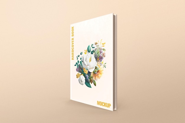 Disegno di modello di copertina rigida del libro PSD