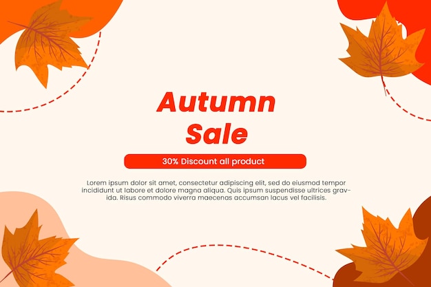Disegno di social media per la vendita d'autunno