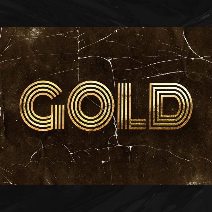 PSD disegno di testo golden vintage