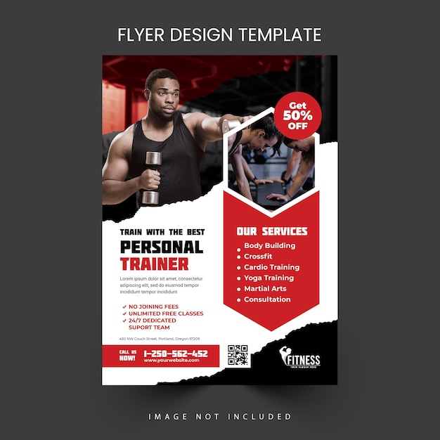 Disegno di volantini di fitness