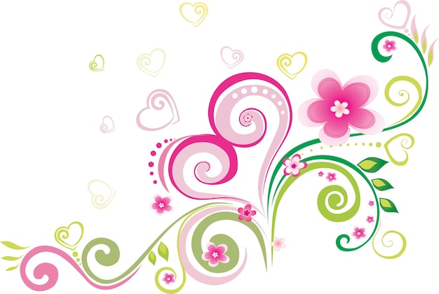 disegno floreale multicolore in Photoshop
