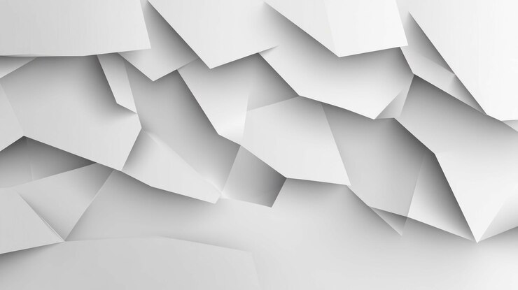 PSD disegno geometrico astratto con forme e ombre bianche