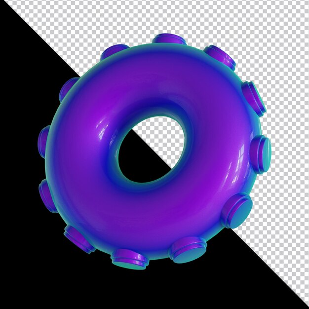 Disegno materiale variopinto di forma geometrica olografica 3d isolato