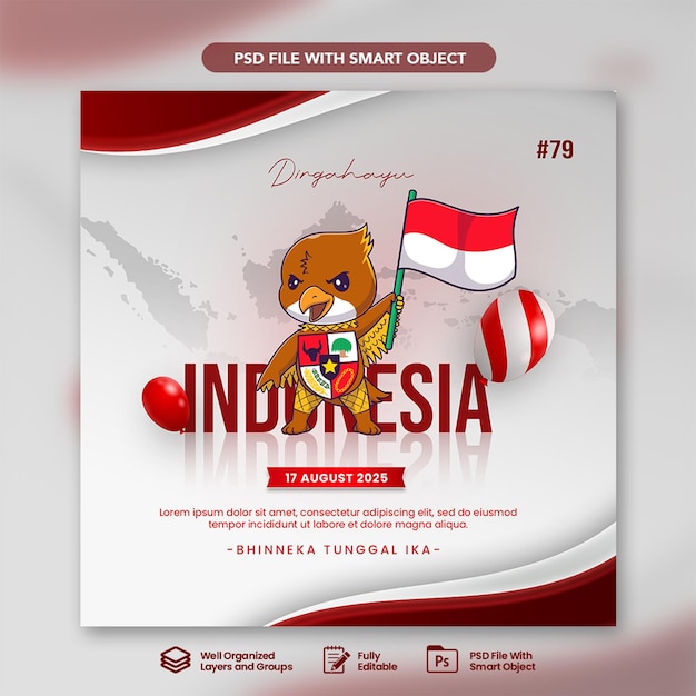 Disegno per la Giornata dell'Indipendenza dell'Indonesia