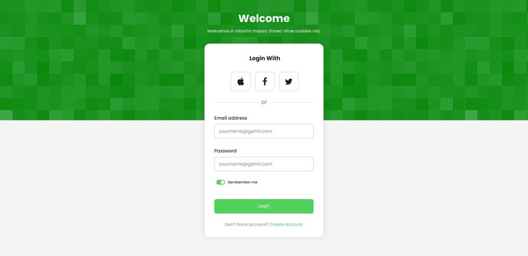 PSD disegno schermata di login