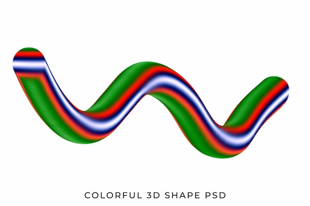 Diseño 3d abstracto colorido de pintura con forma fluida diseño 3d psd