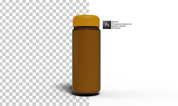 PSD diseño 3d de la ilustración de la botella de bebida